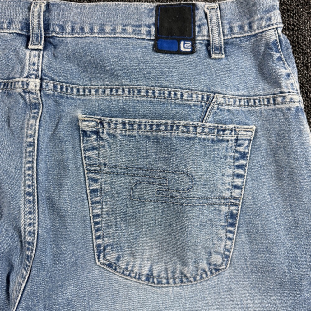 Vintage Levis L2 Loose Fit Denim Jeans Mens 36x32 Light Wash Baggy Wide Leg Y2K